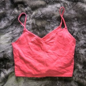 Pink Hollister cropped tank
